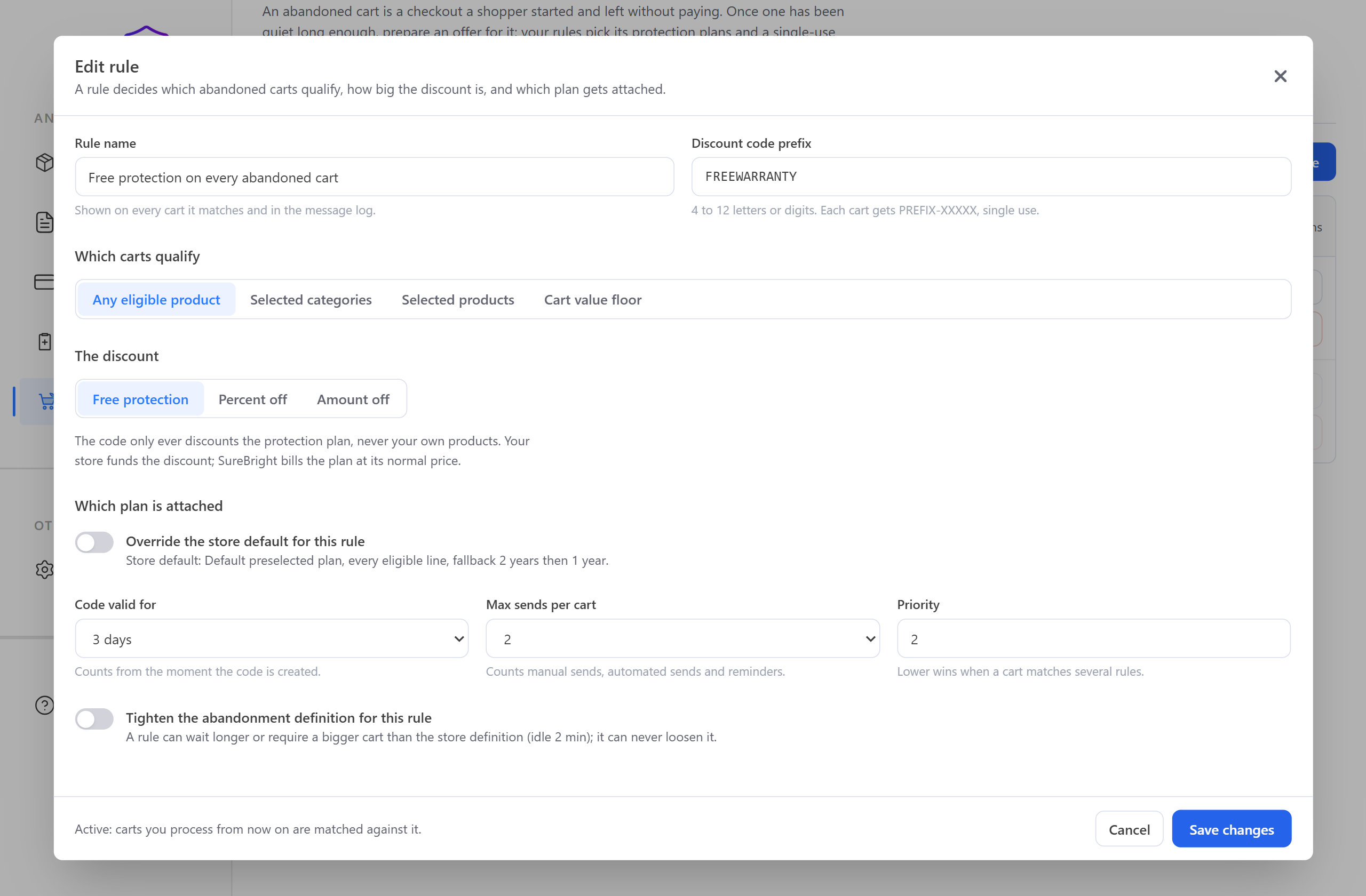 Rule editor