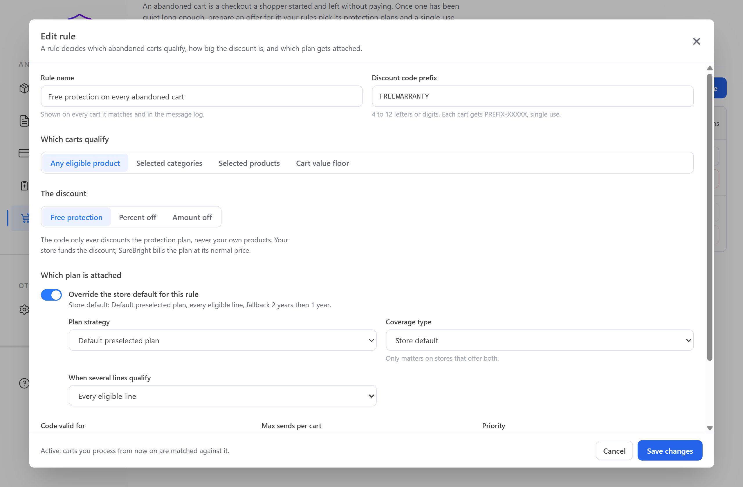 Plan selection inside a rule