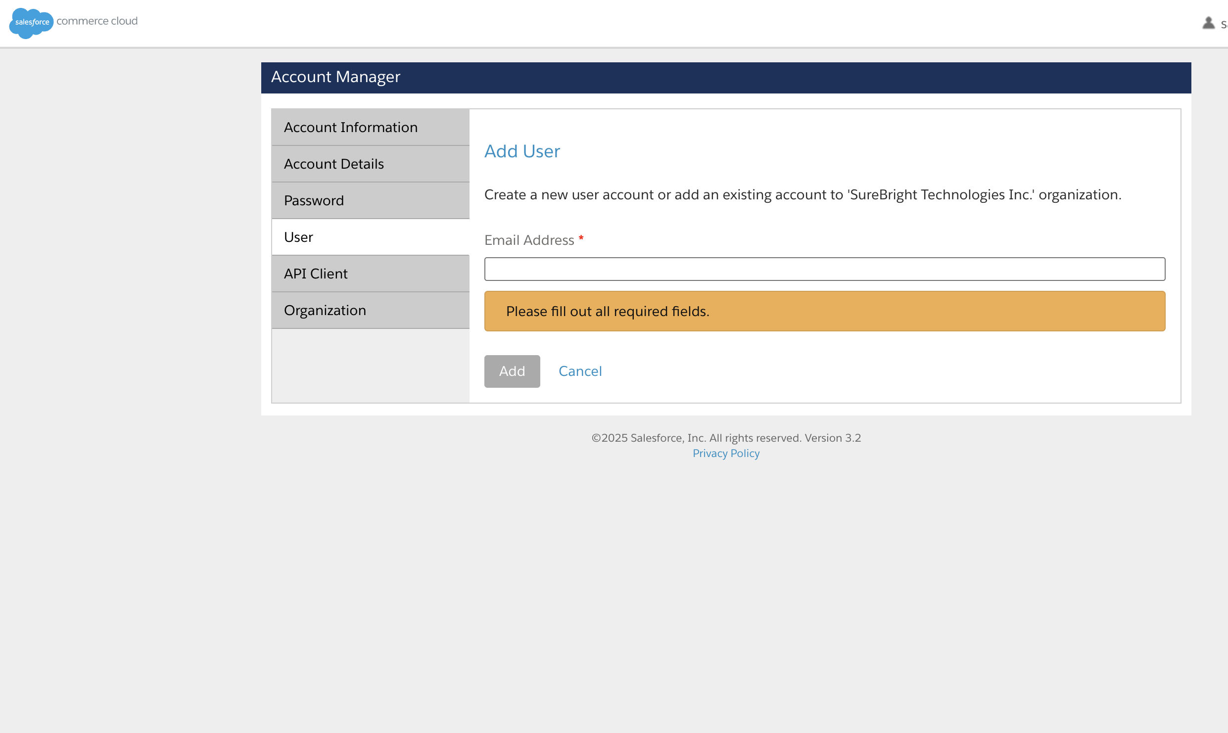 SFRA Add User